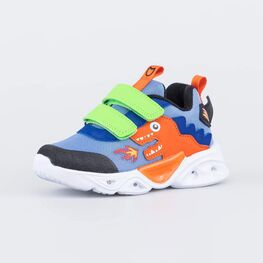 344448-71 Детские кроссовки с LED Грозный Дракон для мальчики синий