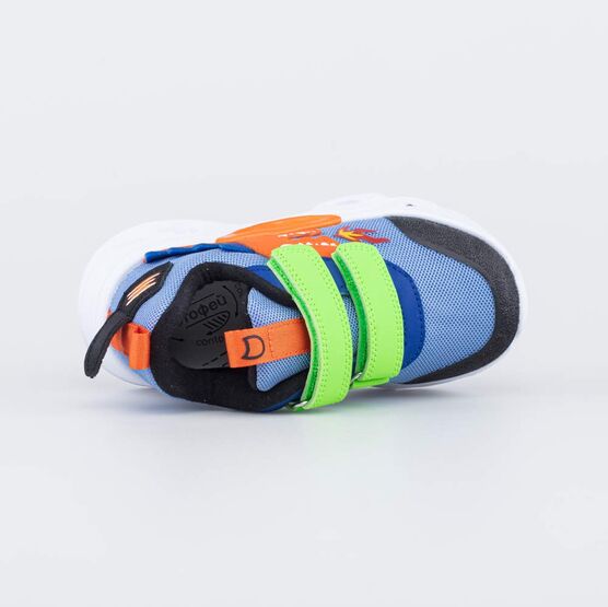 344448-71 Детские кроссовки с LED Грозный Дракон для мальчики синий фото №4