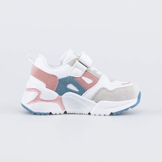 144207-76 Кроссовки для девочки Контраст для девочки белый фото №2