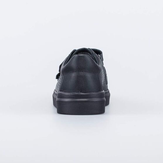 532285-24 Кожаные полуботинки с перфорацией для мальчики черный фото №5