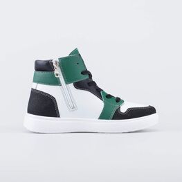 752236-35 Утепленные ботинки-кеды для мальчика для мальчики черный + зеленый фото №2