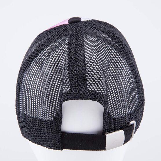 07809044-40 Кепка-бейсболка с сеткой для девочки Пальмы черный-розовый для девочки черный + розовый фото №4