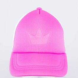 07809047-40 Кепка-бейсболка с сеткой для девочки розовый-белый для девочки розовый + белый фото №3