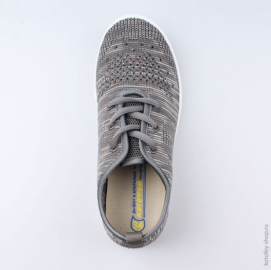 631096-14 Кеды для мальчики серый фото №4