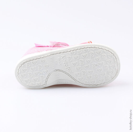 131127-12 Текстильная обувь для девочки розовый фото №3