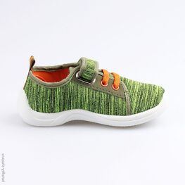 231132-13 Текстильная обувь для мальчики зел-ора фото №2