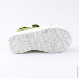 231132-13 Текстильная обувь для мальчики зел-ора фото №3