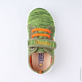 231132-13 Текстильная обувь для мальчики зел-ора фото №4