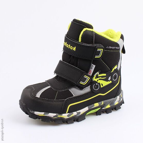 454990-43 Мембранные ботинки с LED-подсветкой для мальчики чер-сал