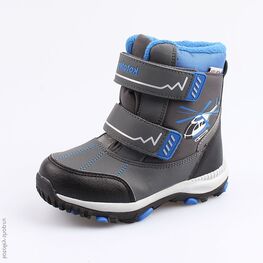 454994-42 Мембранные ботинки для мальчики сер-син