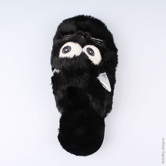 731058-11 Тапочки для девочки черный фото №4