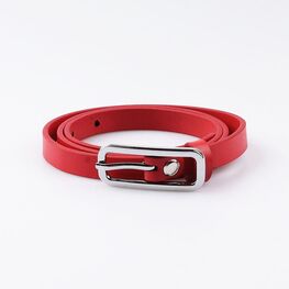 03804012-26 Ремень кожаный для девочек Красный для девочки коралл