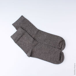 07042246-03 Хлопковые однотонные носки серые для универсальные серый