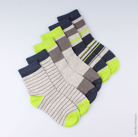 07042283-40 Носки хлопковые (3 пары) для универсальные разноцветный