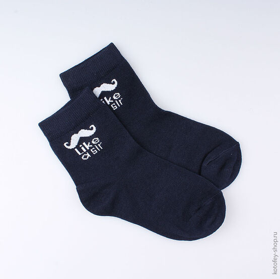 07742079-20 Носки детские Усы лорда, тёмн.син для мальчики темно-синий