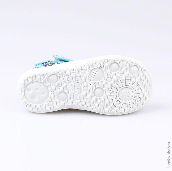 221041-12 Босоножки текстильные для девочки гол-цве фото №3