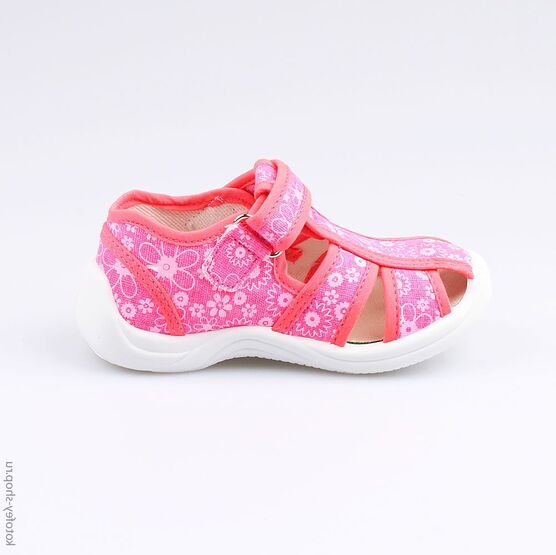 221042-12 Босоножки текстильные для девочки розовый фото №2