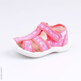 221042-12 Босоножки текстильные для девочки розовый