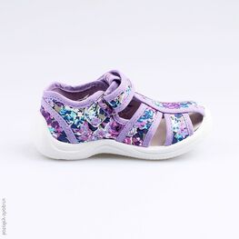 221054-11 Босоножки текстильные для девочки фиолетовый фото №2