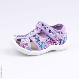 221054-11 Босоножки текстильные для девочки фиолетовый