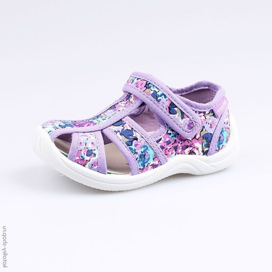 221054-11 Босоножки текстильные для девочки фиолетовый