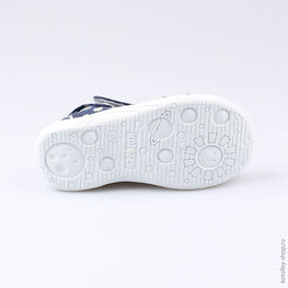 221059-11 Босоножки текстильные для девочки син-роз фото №3