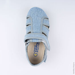 421032-11 Сандалии текстильные для мальчики голубой фото №4