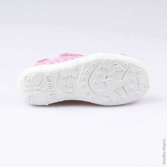 421034-11 Босоножки текстильные для девочки розовый фото №3