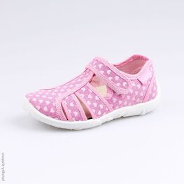 421034-11 Босоножки текстильные для девочки розовый