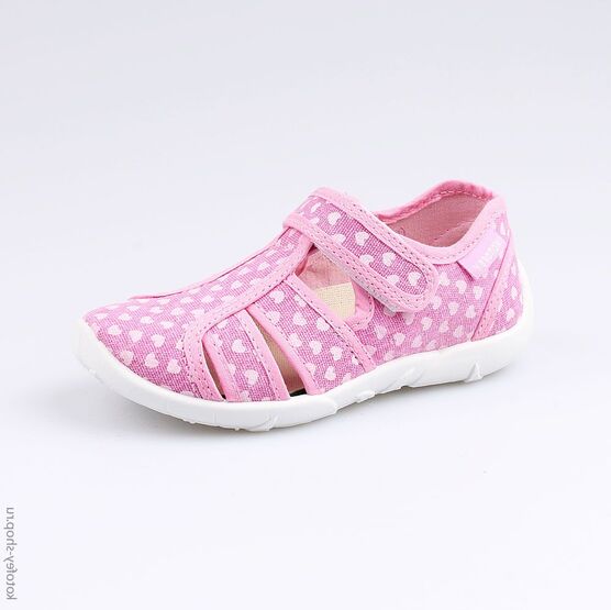 421034-11 Босоножки текстильные для девочки розовый