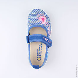 431109-11 Текстильная обувь для девочки светло-синий фото №4