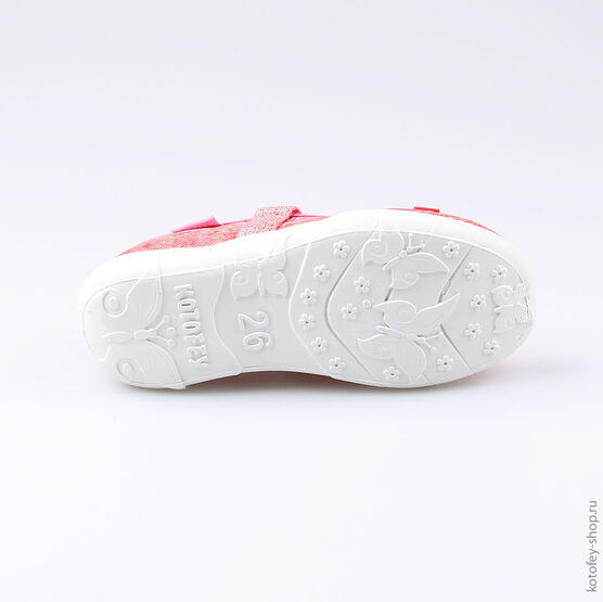 431110-12 Текстильная обувь для девочки коралл фото №3