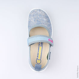 431111-11 Текстильная обувь для девочки светло-синий фото №4