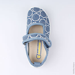 431115-12 Текстильная обувь для девочки светло-синий фото №4