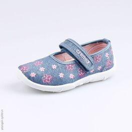 431128-11 Текстильная обувь для девочки син-роз