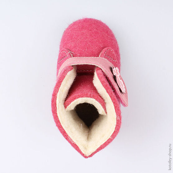 007010-44 Пинетки- валенки розовые для девочки розовый фото №4