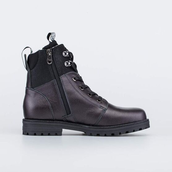 652164-33 Ботинки утепленные на весну/осень для девочки серый фото №2