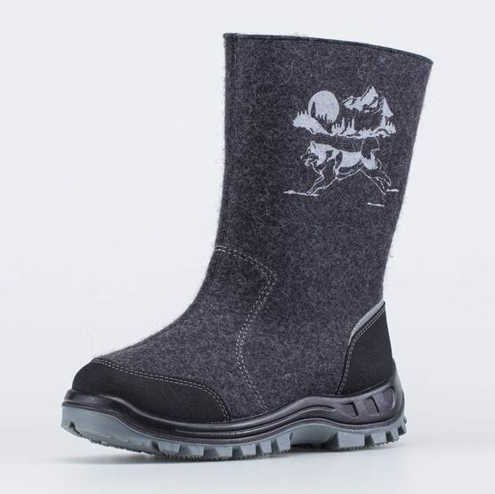 767049-41 Валенки для мальчика Волк серый для мальчики серый