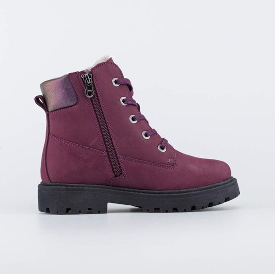 552275-51 Ботинки для девочки зимние для девочки бордовый фото №2