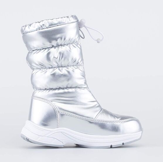 664986-42 Мембранные сапожки для девочки для девочки серебристый фото №2
