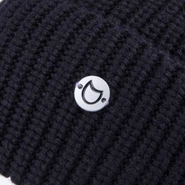 07711401-42 Черная однослойная шапка с отворотом для мальчики черный фото №3