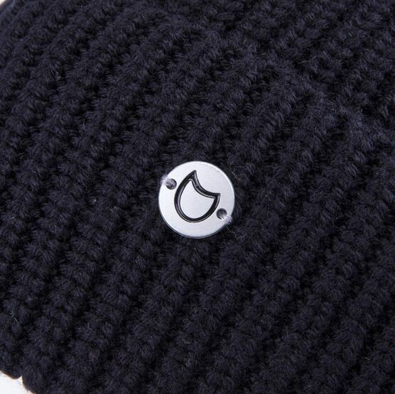 07711401-42 Черная однослойная шапка с отворотом для мальчики черный фото №3