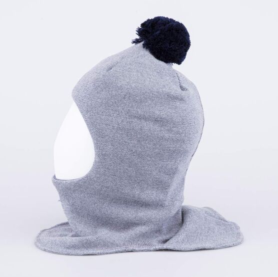 07711424-40 Серая шапка-шлем для мальчика для мальчики серый фото №2