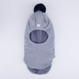 07711424-40 Серая шапка-шлем для мальчика для мальчики серый фото №4