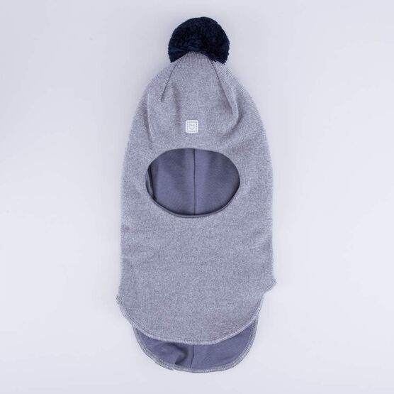 07711424-40 Серая шапка-шлем для мальчика для мальчики серый фото №4