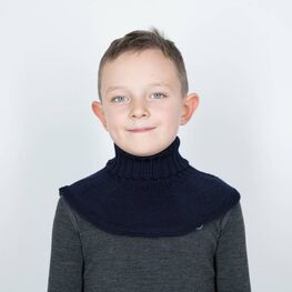 07712129-40 Манишка из шерсти мериноса темно-синий для универсальные темно-синий фото №3