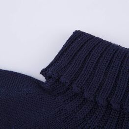 07712129-40 Манишка из шерсти мериноса темно-синий для универсальные темно-синий фото №2