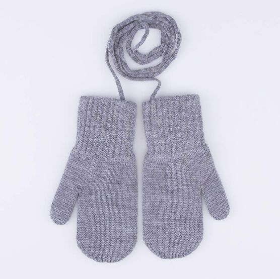 07721198-41 Варежки из шерсти мериноса серый для мальчики светло-серый