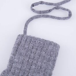 07721198-41 Варежки из шерсти мериноса серый для мальчики светло-серый фото №2