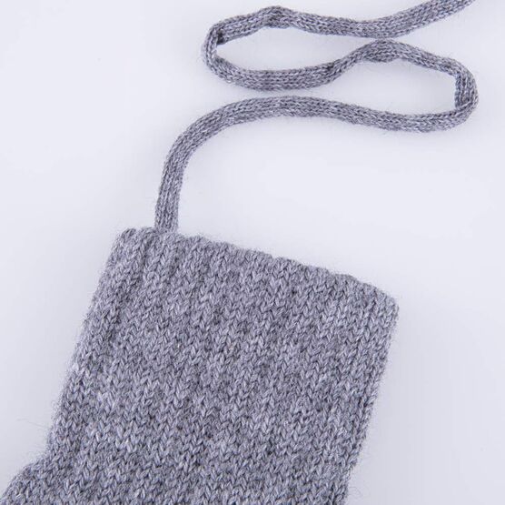 07721198-41 Варежки из шерсти мериноса серый для мальчики светло-серый фото №2